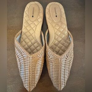 Birdies Women's Tan Woven Mules